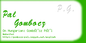 pal gombocz business card